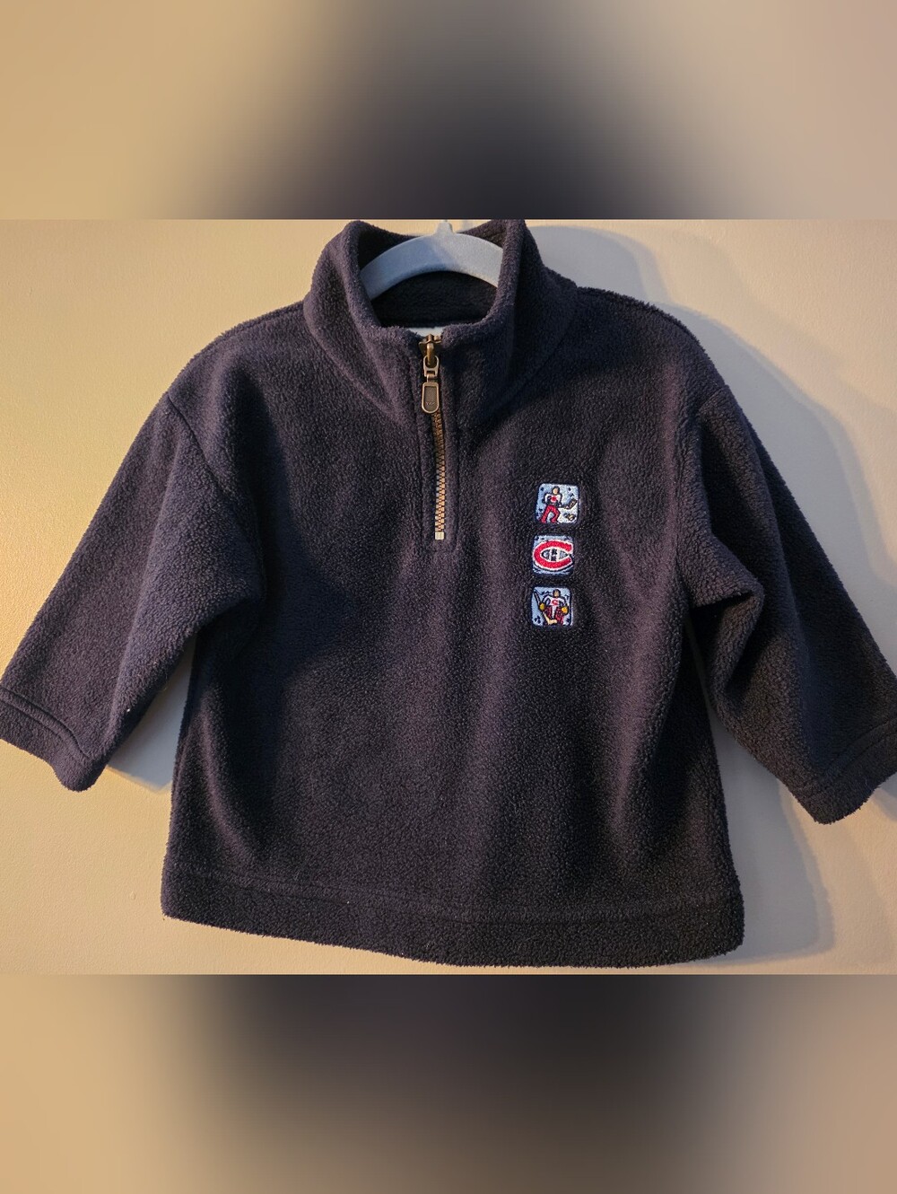 Vintage Toddler Montreal Canadiens Quarter Zip Fleece Sweater